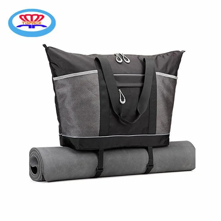 প্রশস্ত পকেট সহ যোগ ম্যাট ব্যাগ