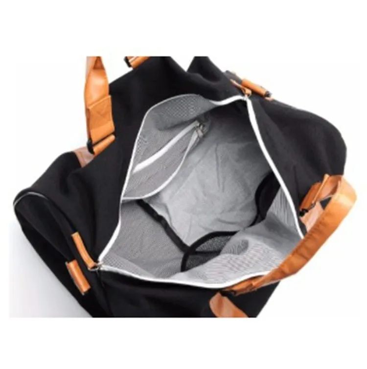 Custom-Large-Canvas-Travel-Sport-Gym-Bag-Travel-Duffel-Toiletry-Bag 2